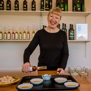 Olivo's Helen Meehan in the Olivo Tasting room.