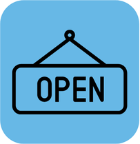 Open sign icon