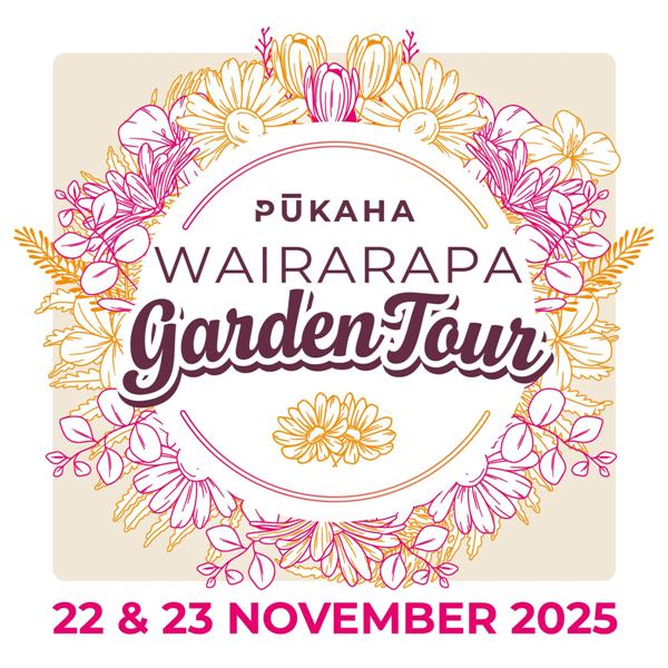 Pukaha Wairarapa Garden Tour logo. 22 & 23 November 2025